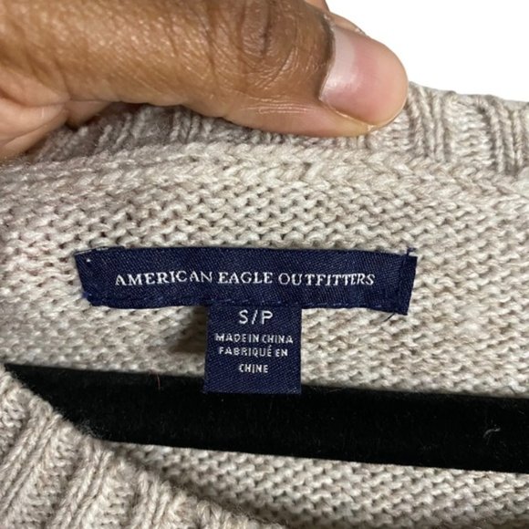 American Eagle Aztec Tribal Crewneck Soft Knit Wool Sweater - Picture 5 of 8